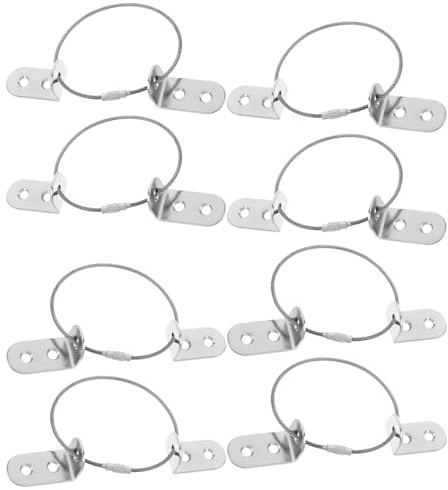 Gatuida Kit de 8 Fixations Anti-Basculement pour Meubles Équerres en L 90° en Métal Argenté Ancrage Mural Sécurisé pour Commode et Bibliothèque Système D’Ancrage de Sécurité