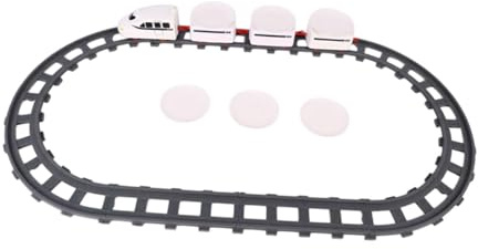 CRDARAAV Vassoio rotante per sushi, giocattolo a forma di treno, creativo, regalo di compleanno, per bambini, 3 sezioni, bianco