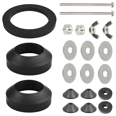 21 pcs Universal Toilet Cistern Seal Kit, 2 3 Rubber Sealing Rings, Toilet Cistern Repair Replacement Accessories Suitable for Repairing Toilets Flush Valve Tank