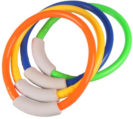 Gogogmee 4 Pezzi Anelli da Immersione per Colorati, Giocattolo per Immersioni Subacquee in Piscina, Anelli da Addestramento per Immersione e Nuoto Subacqueo