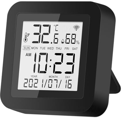 Voyoo Telecomando IR Smart WiFi con sensore di temperatura e umidità – Controller universale IR per TV, AC, audio (compatibile con Tuya App/Alexa)
