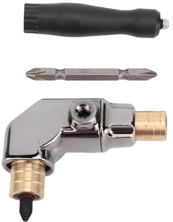 Fafeicy Adattatore per Trapano da 90 Gradi Set di Attacchi Ad Angolo Retto Interamente in Metallo per Avvitatore a Percussione per Utensili Elettrici