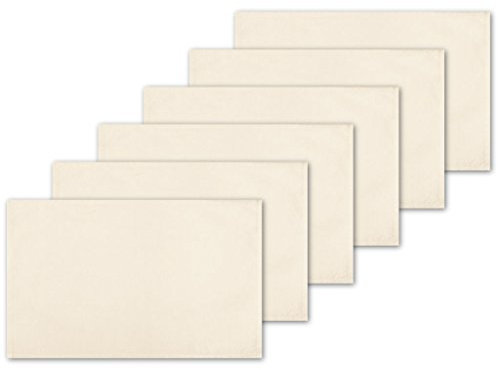 Bestlivings 6er Set Tischsets Platzset Tischuntersetzer Platzdeckchen Tischdeko Tischmatte Essensunterlage Maße 30x45 cm, Farbe: beige - Creme