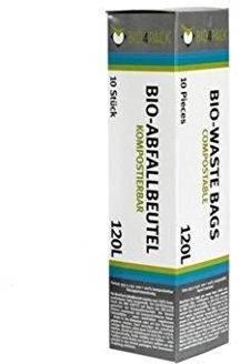 BIO4PACK Bio Abfallbeutel - Verschiedene Größen und Mengen (120 Liter, Menge: 1 Rolle)