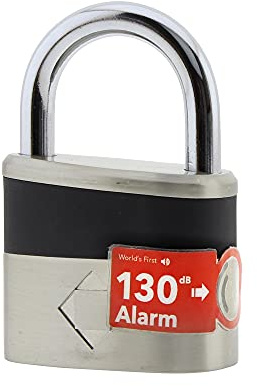 Crystal Vision Anti-Theft Loud 130db Alarm Lock Weather Proof Heavy Duty Multi Purpose (10mm)