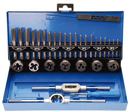 COFFRET TARAUDS-FILIERES 3 à 12 mm ACIER A OUTILS GCr15