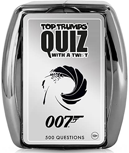 Top Trumps James Bond Quiz Game, 500 questions to test your MI6 knowledge starting with Dr. No, No Time To Die, Casino Royale and You Only Live Twice, makes a great gift for ages 12 plus