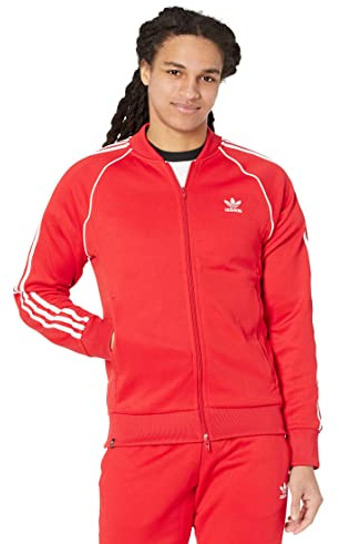 adidas Originals Adicolor Classics Superstar-Giacca da Ginnastica Track, Rosso Acceso, Medium Uomo