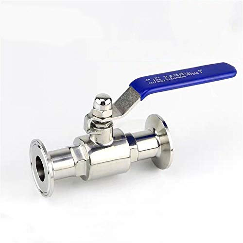 SUOFEILAIMU 1/2 1 3/4 1-1/2 2 Zoll OD 304 Edelstahl Sanitärvoll Port 2-Wege Kugelhahn Fit 25,4/50,5 / 64mm Tri-Clamp-Weld Zwinge (Specification : 3/4)