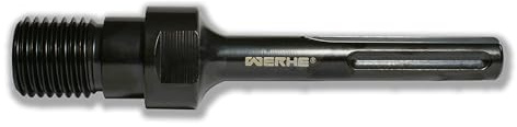 WERHE Adapter für Diamantbohrkrone, 1 1/4 UNC auf SDS Max, Hartstahl | Zusätzliches 1/2 Zoll Innengewinde, kompatibel mit Bosch, Makita, Einhell, werkzeuglose Montage, für Kernbohrungen