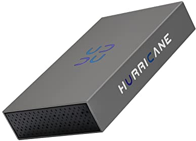 HURRICANE 3518C3 Externe Festplatte 6TB 3,5 USB-C HDD mit Netzteil für PC, Laptop