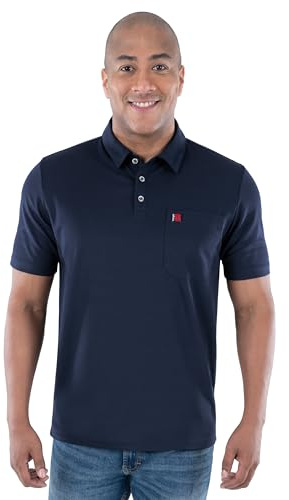 Wrangler Riggs Workwear Men's Short Sleeve Performance Pocket Polo, Navy, XX-Large