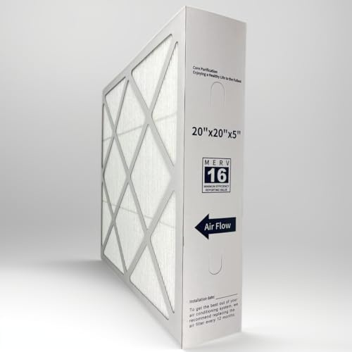 LEKEN X7935 20 x 20 x 5 AC Herd HVAC Filter, MERV 16, geeignet für Haushalte mit Haustieren (präzise Größe 50,2 x 50,5 x 11,4 cm), 1 Stück