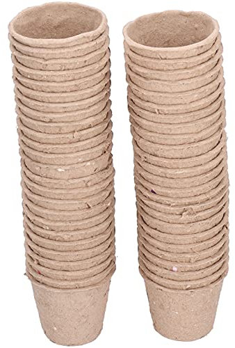 50 Unids 6 Cm Macetas De Turba Para Plántulas Macetas De Germinación De Semillas De Papel Contenedor De Plántulas De Semillas Redondas Taza De Vivero De Plántulas Para Verduras Plantas Frutas