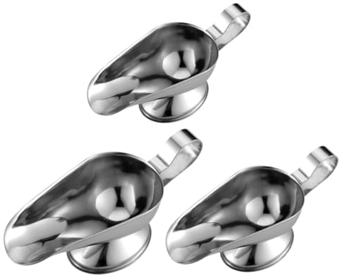 DECHOUS Stainless Steel Sauce Boats Gravy Dish Set 3pcs (3oz, 5oz, 8oz) Sturdy Sauce Bowls for Dining Table and Party Serving