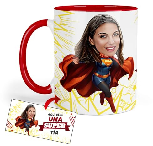 Kembilove Taza personalizada Tía con foto Caricatura | Regalo cumpleaños | Tazas personalizadas | Regalos originales | Regalos personalizados | Fotos personalizadas regalo