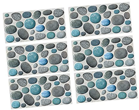 KITANDOVE 6blätter Wasserdichte Wandaufkleber Für Fliesen Dekorative Sticker Retro Ölbeständige Wanddekoration Für Küche Und Waschbecken Einfach Zu Reinigen