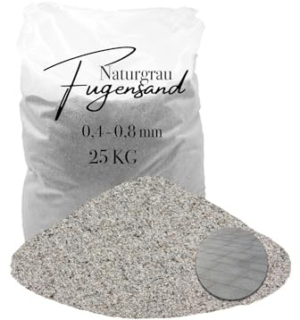 25 kg Fugensand Einkehrsand Quarzsand hellgrau 0,4-0,8 mm für enge Fugen trocken
