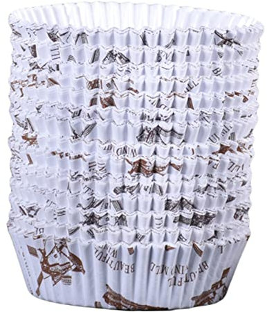 Hoement 300piezas Moldes De Papel Para Resistentes Al Fondos Para Pasteles Diseño De Molinete Recipientes De Hornear Para Aptos Para Alta Temperatura