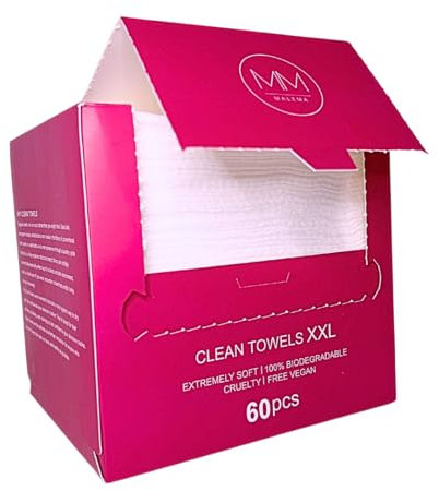 Toallitas Faciales Desechables XL (60 uds) – Algodón 100% Natural para Limpieza y Desmaquillado, Suaves e Hipoalergénicas para Piel Sensible