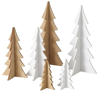 BOLTZE Ceti Weihnachtsbaum Sortiert braun/weiß 3tlg