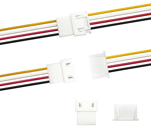 PENGLIN 40 pezzi JST XH2,54 mm 4 pin maschio e femmina connettore con cavo 100 mm, adattatore a 4 poli maschio e femmina