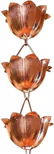 HynJGih Catene gocciolatoio da grondaia Catene da Pioggia, for grondaie, Tetto, Catena da Pioggia in Rame, Catena Acqua, Campana da Pioggia, Cortile, Cortile