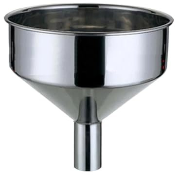 Embudo grande de acero inoxidable Embudo de vino de metal de acero inoxidable Embudo de combustible grande extra grande 40 cm(C)