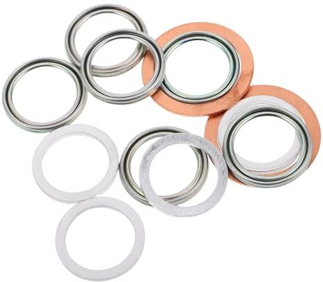Ciieeo 12 Stück Differentialölwechselset mit Metall Unterlegscheiben für Getriebe und Differential Zuverlässige Abdichtung und Breite Kompatibilität