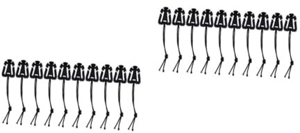HEMOTON 2 Set Pinze Di Cinghia Fibbia Elastica Organizer Campeggio Morsetto Corda Elastica Per Trampolino Chiave Fermaglio Elastico Con Black Nylon 10 Pezzi*2