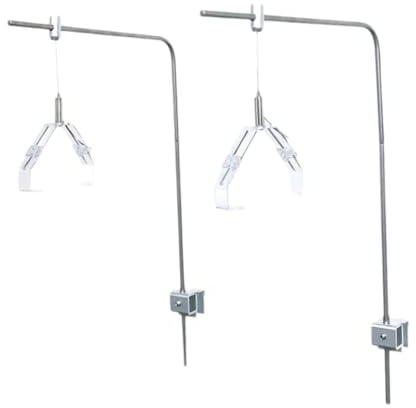Ioensy Supporto per Illuminazione per Piante Acquatiche in Lega di Alluminio con Supporto a LED per Acquario Da 2 Pezzi