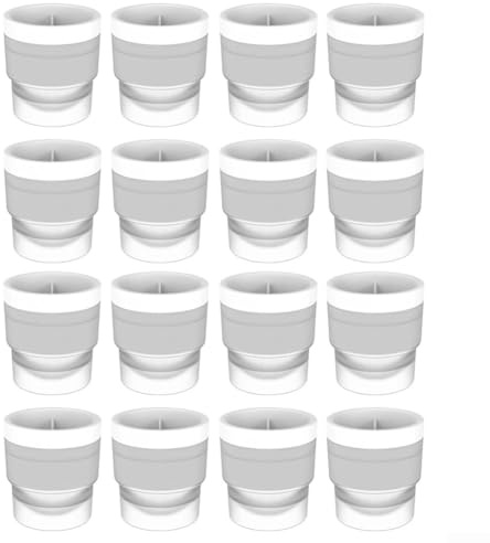 Machine à glaçons avec 16 moules ronds en silicone pour un usage domestique, facile à enlever, grandes boules de glace pour whisky et cocktails, 6 cm de diamètre (blanc)