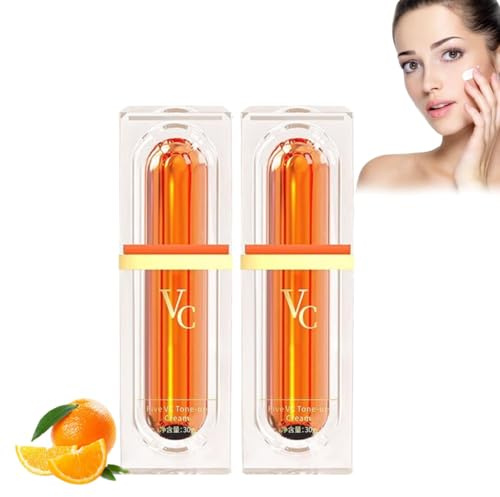 Japanese Vitamin C Makeup Tone Up Cream, Japanische Vitamin C Creme Gesicht Make-up, Fünf Vitamin C feuchtigkeitsspendende Creme, Lang anhaltend Japanese Skincare (2)