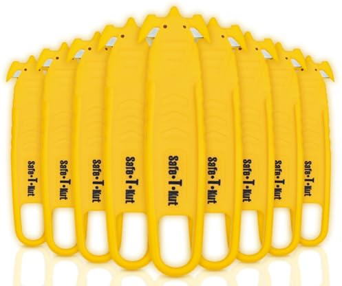 Safe•T•Kut Safety Box Cutter 20 Pack – Enclosed Blade Utility Knife for Opening Boxes, Packaging, Plastic Wrap, Tape & Zip Ties