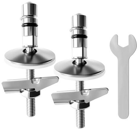 Zyiphor 2 Stück WC Sitz Befestigungsscharnier M6 × 71,5mm Edelstahl WC Deckelscharnier Befestigungshalterung Toilettendeckel Halterung Kompatibel mit Haro und Luvett