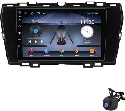 Autoradio Android 13 per SsangYong Tivoli 2019-2021 - GPS touchscreen HD da 9, Bluetooth 5.0, CarPlay e Android Auto, ricevitore audio integrato per navigatore satellitare, abilitato SWC