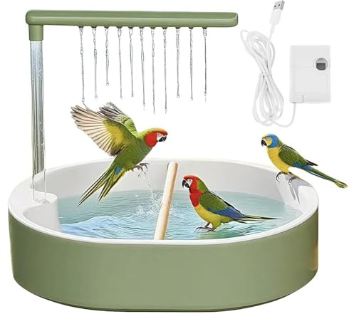 Vogel-Dusche - USB Pumpe Für Fließendes Wasser,Innen-Vogeldusche Für Den Käfig,Für Fink, Sittich, Kanarienvogel, Nymphensittich, Wellensittich, Garten, Balkon, Terrasse, Wohnzimmer