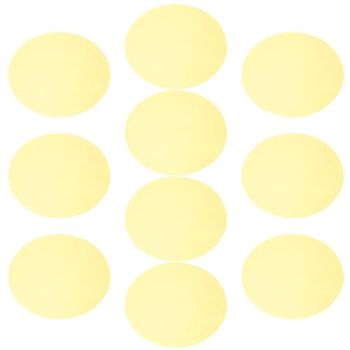 EXCEART Set di 10 pellicole diffusori adesivi tondi 12 cm, filtri correttori di colore giallo per illuminazione a LED e faretti, modificatori di luce per ambienti interni