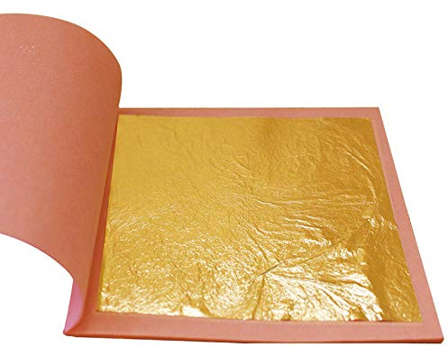 comestible/décoratifs Feuille d'or Feuilles volantes – 24 carats – 8 cm x 8 cm – Paquet De 25