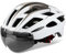 KINGLEAD Fahrradhelm Damen Herren Helm Fahrrad mit Licht MTB mit Magnetischem Visier,Verstellbarer Leichter Skaterhelm - Integriertem LED-Rücklicht