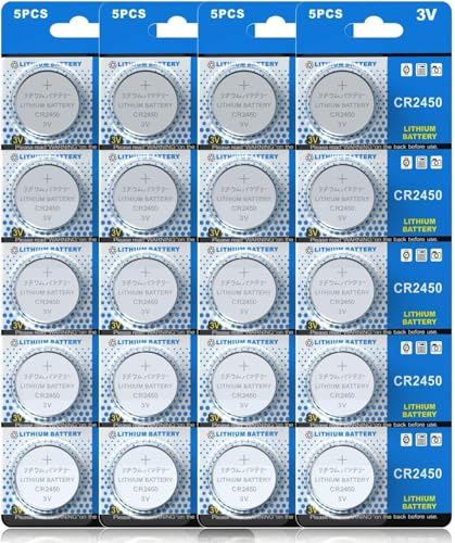 GutAlkaLi 3V Lithium-Knopfzelle CR2450 Batterien, 20er Votivkerzen, Teelichter, Video, Computer, Rechner, IC-Karten, elektrische Produkte, Silber