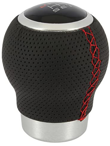 S SUMEX Pomo Cambio de Marchas Costura Roja sin Gatillo Incluye Diferentes Esquemas de Velocidades para Personalizar