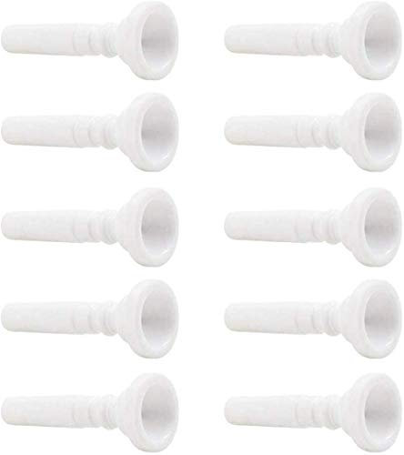 Trompetenmundstück aus ABS-Kunststoff, für Trompetenzubehör, Weiß, 10 Stück