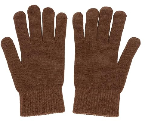 BESPORTBLE Winter Warm Knitted Gloves for Women Men Full Finger Thermal Gloves Thickened Solid Color Knit for Outdoor Cold Weather Flexible and Comfortable