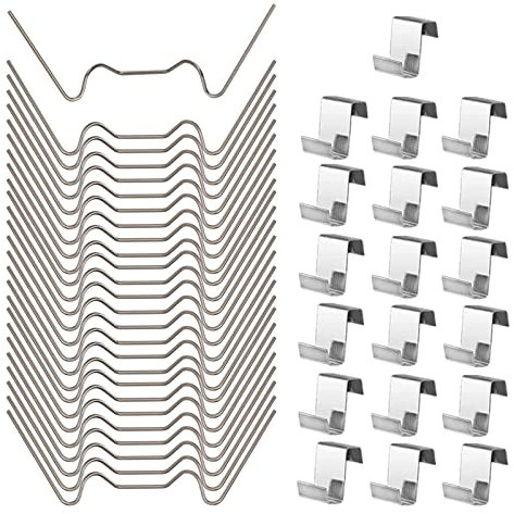 100pcs Stainless Steel Greenhouse Glass Clips - W-Wire & Z-Overlap Fixings for Pane Replacement