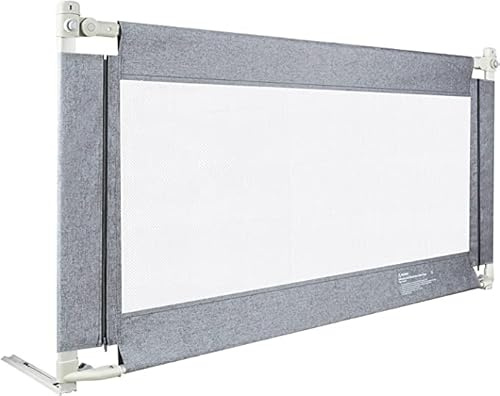 Aufun Kinderbettgitter, Bettschutzgitter mit vertikaler Hebe und Fallschutzfunktion, Bettgitter mit verstärktem Ankersicherheitssystem, für Sicherheit Kleinkinder beim Schlafen(150cm)