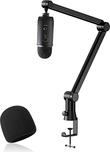 Blue Yeti Mikrofon Arm mit Popschutz - Blue Yeti X Mikrofonarm, Versteckte Kabel, Blue Yeti Boom Arm und ASMR Pop Filter für Studio, Podcaster, Streaming Mic Arm Ständer von YOUSHARES