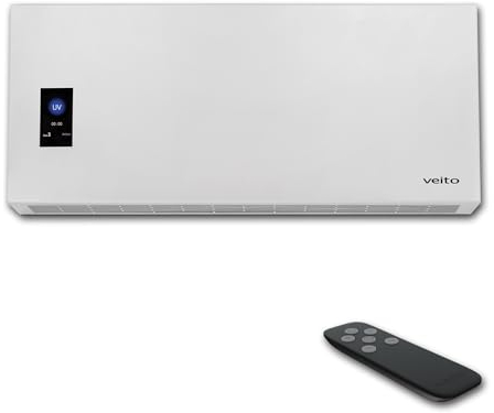 VEITO AIR PRO - UVC - Luftreiniger - Luftdesinfizierer mit Fernbedienung 2 separaten Modi und jeweils 3 Leistungsstufen - Keine Filter nötig - Leise Luftsäuberung - Geräuschpegel bei Volllast 55dB