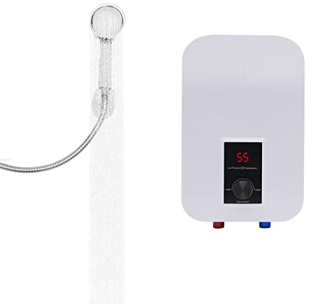 Mini Kitchen Instant Water Heater 6500 W, Shower Tankless Water Heater 220 V Mini Low Pressure Tank Water Heater Kitchen 30-55 °C Energy Saving