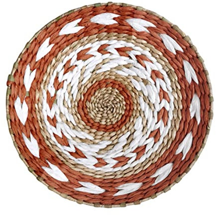 Obelunrp Decorazioni da Parete Boho, Cesto Muro Intrecciato Chic Chic Boho cestini Artigianali Moderni e Decorazioni rustiche Decorazioni da Parete 1, Diametro 35 cm, Decorazione da Muro del Cesto